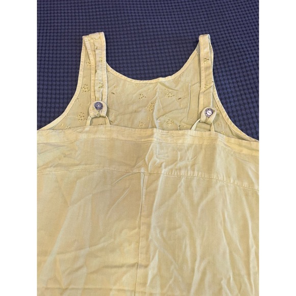 Vintage Froxx Lime Green y2k 90s USA Floral Embroidered Maxi Dress Size L - Picture 6 of 10